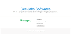 Desktop Screenshot of geeklabs.in